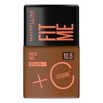 Base Líquida Maybelline Fit Me Fresh Tint FPS50 Cor 10.8 Vitamina C 30ml Base Líquida Maybelline Fit Me Fresh Tint FPS50 Cor 10.8 Vitamina C 30ml