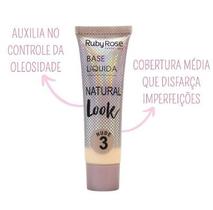 Base Líquida Ruby Rose Natural Look Matte Cobertura Média Bege 03 Base Líquida Ruby Rose Natural Look Matte Cobertura Média Bege 03
