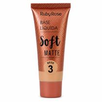 Base Líquida Ruby Rose Soft Matte Alta Cobertura Bege 3