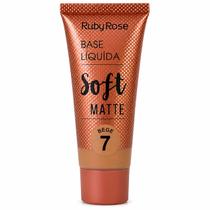 Base Líquida Ruby Rose Soft Matte Alta Cobertura Bege 7