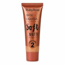 Base Líquida Ruby Rose Soft Matte Alta Cobertura Chocolate 2 Base Líquida Ruby Rose Soft Matte Alta Cobertura Chocolate 2