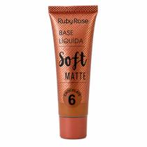 Base Líquida Ruby Rose Soft Matte Alta Cobertura Chocolate 6 Base Líquida Ruby Rose Soft Matte Alta Cobertura Chocolate 6