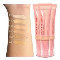 Base Líquida Soft Blend Ruby Rose Matte Média Cobertura Efeito Aveludado