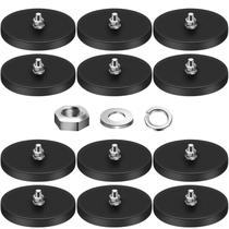 Base magnética DIYMAG revestida de borracha 12 unidades de 55 kg de potência adesiva