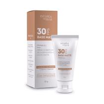 Base Matte Facial com Protetor FPS30 Cor Capuccino Tom Médio 30g Extratos da Terra
