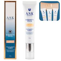 Base Matte Vegana ASK Fps 30 Tom Amêndoas 30g