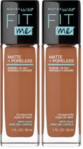 Base Maybelline Fit Me Matte + Poreless 30 ml Kit com 2