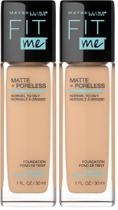Base Maybelline Fit Me Matte + Poreless Warm Nude 2 unidades