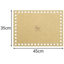 Base MDF Retangular Crochê/Fio de malha - 35cm x 45cm Base MDF Retangular Crochê/Fio de malha - 35cm x 45cm