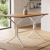 Base Mesa De Jantar Marrie Industrial Metálica Para Tampo Retangular Granito Marmore Vidro Madeira - JT Home Base Mesa De Jantar Marrie Industrial Metálica Para Tampo Retangular Granito Marmore Vidro Madeira - JT Home