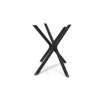 Base Mesa de Jantar Volga M008 Aço Cromado s/ Tampo Preto Fosco - Kappesberg Base Mesa de Jantar Volga M008 Aço Cromado s/ Tampo Preto Fosco - Kappesberg