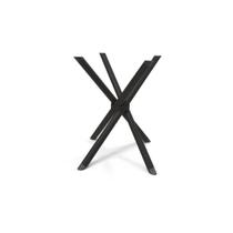 Base Mesa de Jantar Volga M008 Aço Cromado s/ Tampo Preto Fosco - Kappesberg Base Mesa de Jantar Volga M008 Aço Cromado s/ Tampo Preto Fosco - Kappesberg