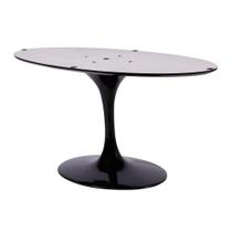 Base Mesa Saarinen Tulip Jantar Oval Pequena - Preta