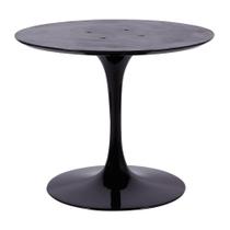 Base Mesa Saarinen Tulip Jantar Redonda Preta - 124 A 150cm