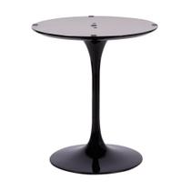 Base Mesa Saarinen Tulip Jantar Redonda Preta - 90 A 107cm