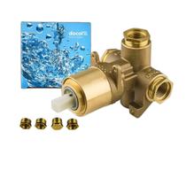 Base Misturador Monocomando Docol Para Banheiro ou Chuveiro BP Alta Vazão 3/4 ou 1/2 e 3/4 Ligas de Cobre e Elastômeros Cromado