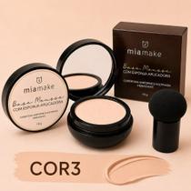 Base Mousse Miamake Alta Cobertura Efeito Coreano com Esponja Aplicadora - Base Mousse Miamake Alta Cobertura Efeito Coreano com Esponja Aplicadora -