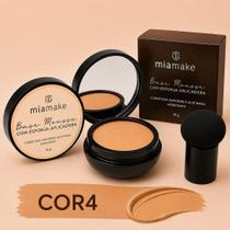 Base Mousse Miamake Alta Cobertura Efeito Coreano com Esponja Aplicadora -