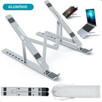 Base Notebook Aluminio Dobrável Profissional Prateado Base Notebook Aluminio Dobrável Profissional Prateado