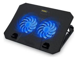 Base Notebook Cooler B-Max Bm-763 Preto Led Azul Ajustavel