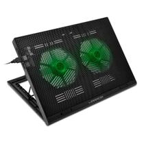 Base Notebook Gamer Multi AC267 até 17" 2x Cooler Led Verde