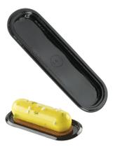 Base Oval Para Doces Finos Eclair Entremet Preta C/ 100 Un