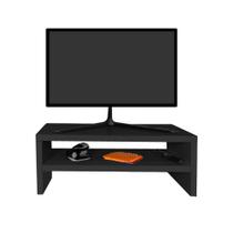 Base p/ Monitor Duplo Preto - Vallisa Decor