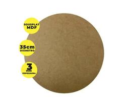 Base P/Prato De Mesa Sousplast MDF - 35 Cm