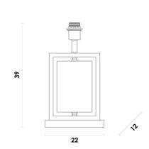 Base para abajur lithos branco e dourado (c)22cm (l)12cm (a)39cm 1x40w e27