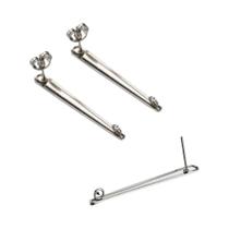 Base Para Brincos De Aço Inoxidável Cor Dourada, 10 Peças, Para Fabricação De Joias DIY