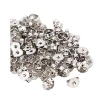 Base Para Brincos De Cobre Cor Ouro Rosê Com Fecho De Pressão, Banhada a Prata 925, 100 Peças