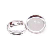 Base para Broche Redondo Metal Níquel 30mm 10pçs 15g Base para Broche Redondo Metal Níquel 30mm 10pçs 15g