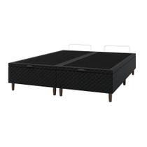 Base Para Cama Box Baú Bipartido Odin Umaflex Preto Base Para Cama Box Baú Bipartido Odin Umaflex Preto