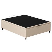 Base para Cama Box Baú Casal 138x188cm Hit I02 Suede Bege - Mpozenato Base para Cama Box Baú Casal 138x188cm Hit I02 Suede Bege - Mpozenato
