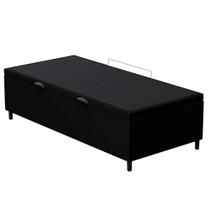 Base para Cama Box Baú Solteiro 88x188cm Hit I02 Corano Preto - Mpozenato