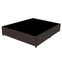 Base Para Cama Box Casal 138cm Poliéster Bordado Flora Marrom - Gazin Base Para Cama Box Casal 138cm Poliéster Bordado Flora Marrom - Gazin