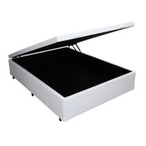Base para Cama Box Casal Érica com Baú Branca Base para Cama Box Casal Érica com Baú Branca