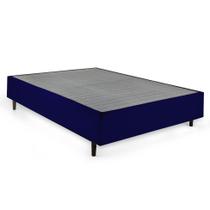 Base para Cama Box Casal Guldi (39x138x188) Azul e Cinza Base para Cama Box Casal Guldi (39x138x188) Azul e Cinza