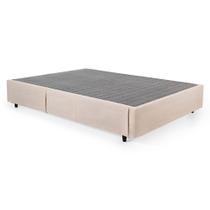 Base para Cama Box Casal Guldi com Guarda Objetos Bege Base para Cama Box Casal Guldi com Guarda Objetos Bege