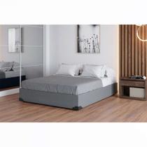 Base para Cama Box Casal Joe Linho (36x138x188) Cinza Base para Cama Box Casal Joe Linho (36x138x188) Cinza