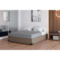 Base para Cama Box Casal Joe Suede (36x138x188) Bege