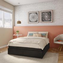 Base para Cama Box Casal Mack com Baú (47x138x188) Preta