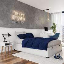Base para Cama Box Casal Madalynn com Baú (47x138x188) Branca