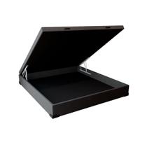 Base para Cama Box Casal Premium com Baú Suede (47x138x188) Grafite
