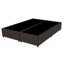 Base Para Cama Box Casal Queen Size Bipartido 158cm Poliéster Bordado Flora Marrom - Gazin Base Para Cama Box Casal Queen Size Bipartido 158cm Poliéster Bordado Flora Marrom - Gazin