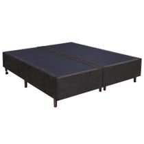 Base Para Cama Box Casal Queen Size Bipartido 158cm Suede Liso Tower NW Marrom - Gazin Base Para Cama Box Casal Queen Size Bipartido 158cm Suede Liso Tower NW Marrom - Gazin