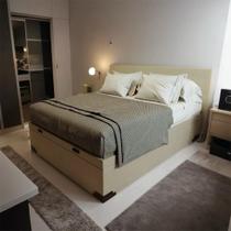 Base para Cama Box Casal Tonks Premium com Baú Linho (47x138x188 cm) Cru