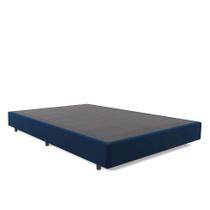 Base para Cama Box Casal Torvi Suede (35x138x188) Azul Marinho