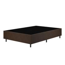 Base Para Cama Box Casal Vian Classic Veludo 138x188x25cm - Marrom Base Para Cama Box Casal Vian Classic Veludo 138x188x25cm - Marrom