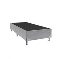 Base Para Cama Box De Solteiro 88x188x28 Sued Cinza Portobel